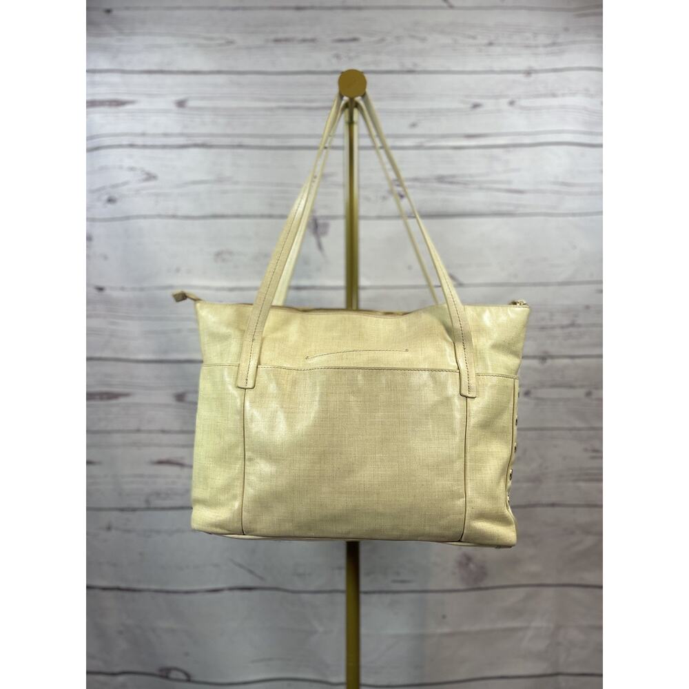 Hammitt Addie Large Tote Bag Semolina Cream Leather Zip Top Laptop Shoulder Bag - Picture 2 of 14